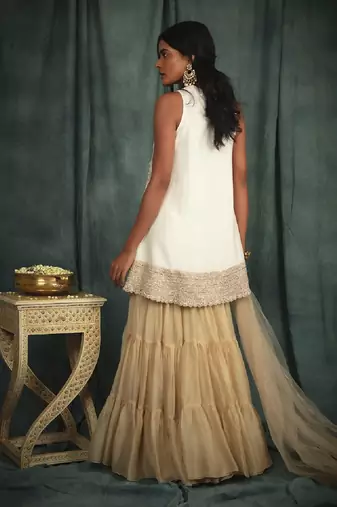White Anahita Sharara Set