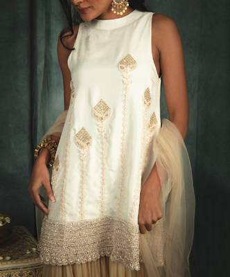 White Anahita Sharara Set 4