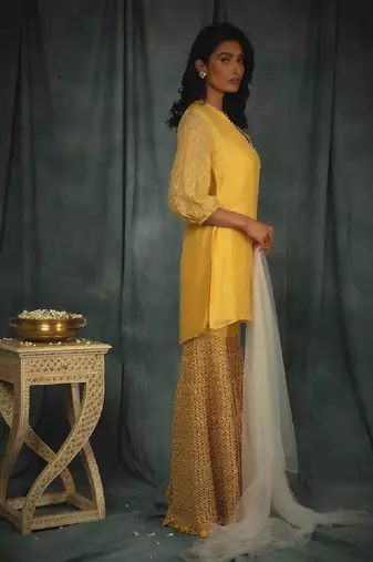 Yellow Catherine Gharara Set
