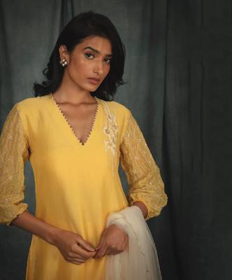 Yellow Catherine Gharara Set 4