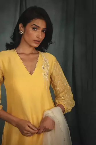 Yellow Catherine Gharara Set