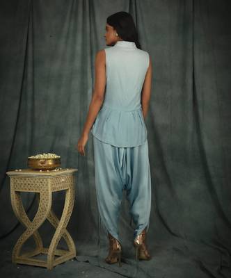 Blue Amber Dhoti Set 2
