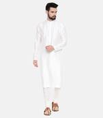 Ivory Silk Mukesh Kurta Set