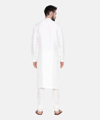 Ivory Silk Mukesh Kurta Set 4