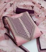 Pink embroidered chanderi salwar