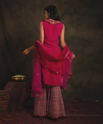 Pink Zubeida Gharara Set 2