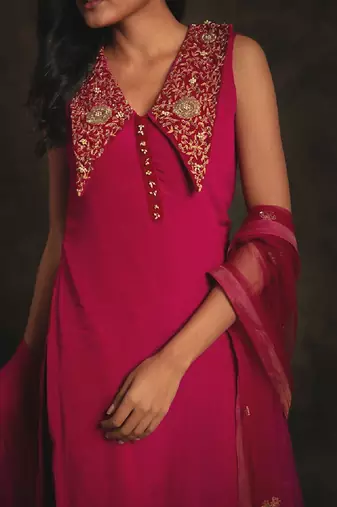 Pink Zubeida Gharara Set