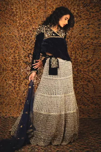 Blue Rani Lehenga Set