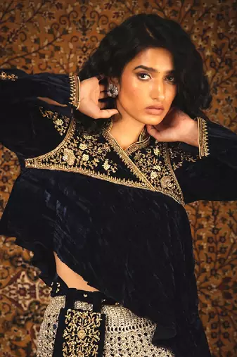 Blue Rani Lehenga Set