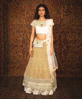 White Maharani Skirt Set 1