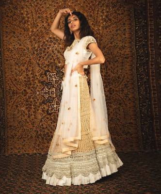 White Maharani Skirt Set 3