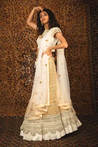 White Maharani Skirt Set