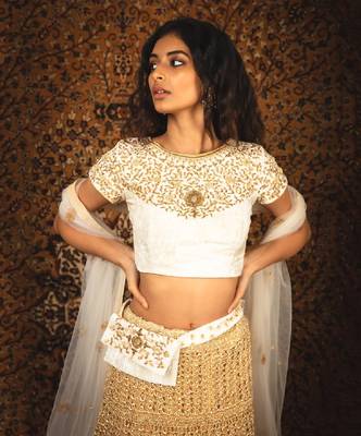 White Maharani Skirt Set 4