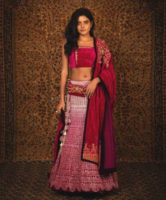 Pink Sultana Lehenga Set 1