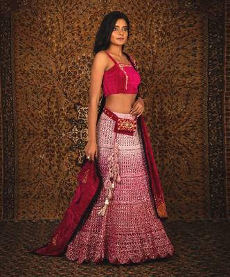 Pink Sultana Lehenga Set 3