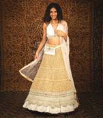 White Sunehri Lehenga Set