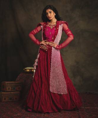 Pink Padmavati Lehenga Set 1