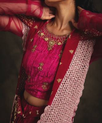 Pink Padmavati Lehenga Set 4