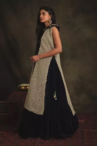 Blue Padmini Skirt Set