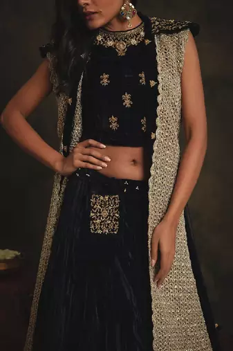 Blue Padmini Skirt Set