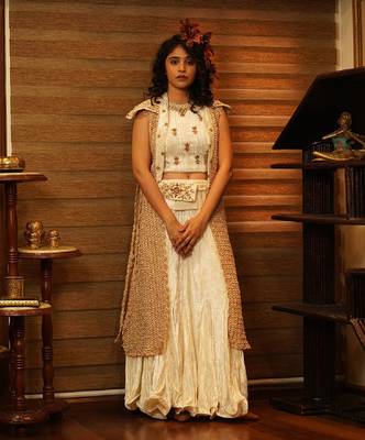 White Samyukta Skirt Set 1