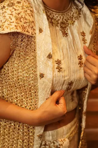 White Samyukta Skirt Set