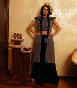 Blue Arzoo Skirt Set