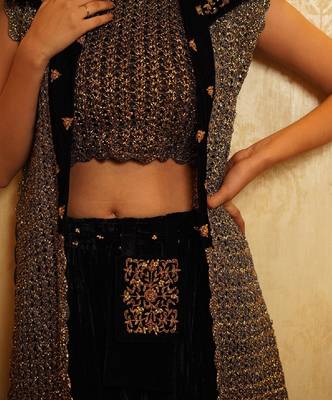 Blue Arzoo Skirt Set 3