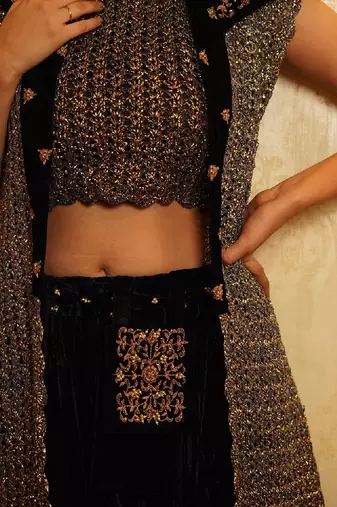 Blue Arzoo Skirt Set