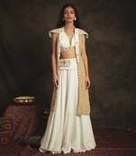 White Afreen Lehenga Set