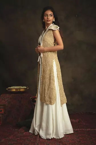 White Afreen Lehenga Set