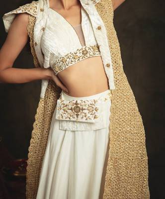 White Afreen Lehenga Set 4