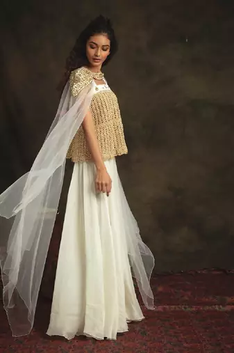 White Razia Sharara Set