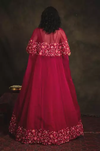 Pink Rajshree Skirt Set