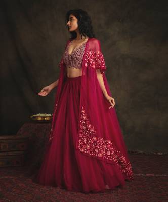 Pink Rajshree Skirt Set 3