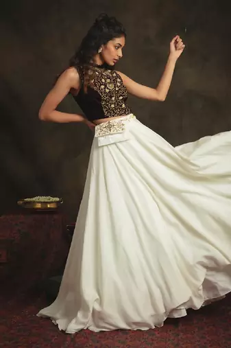 Brown Myraa Skirt Set