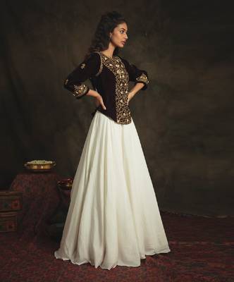 Brown Nyraa Skirt Set 3