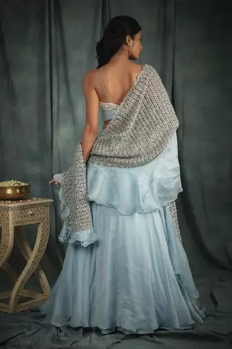 Blue Baroness Skirt Set