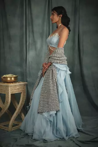 Blue Baroness Skirt Set