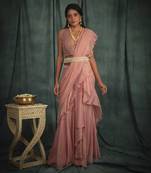 Royalty Pink Saree Set