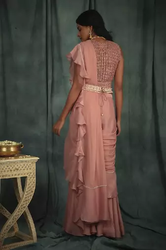 Royalty Pink Saree Set