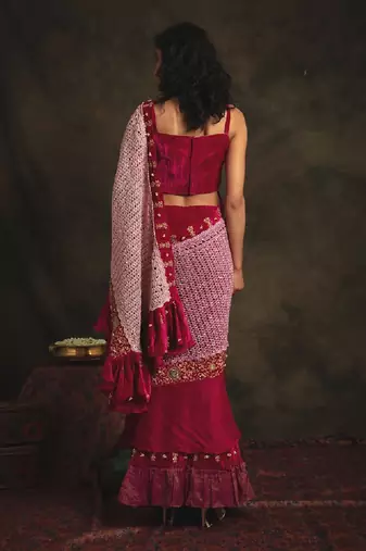 Vaishavi Pink Saree Set