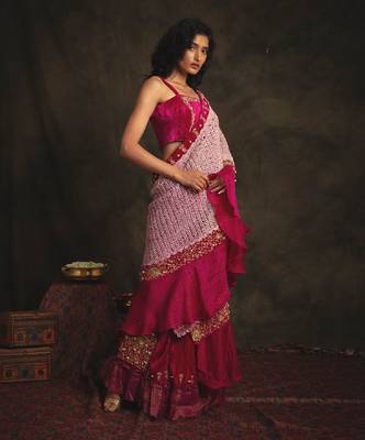 Vaishavi Pink Saree Set 3