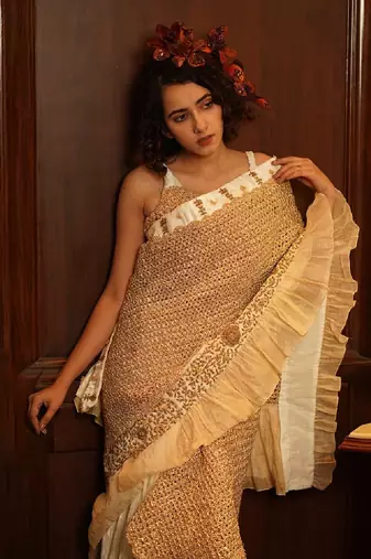 Mohini White Saree Set