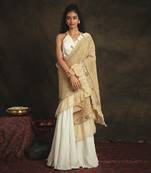 Siya White Saree Set