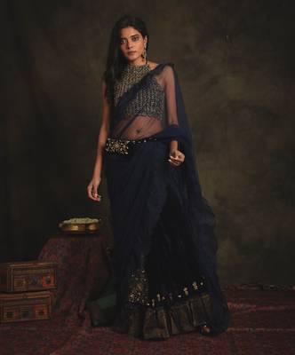 Janki Blue Saree Set 1