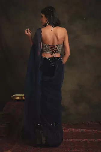 Janki Blue Saree Set