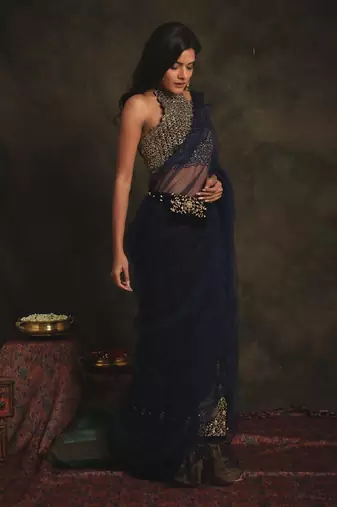 Janki Blue Saree Set