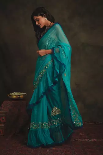 Vaidehi Blue Saree Set