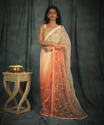 Empress Pink Saree Set  1